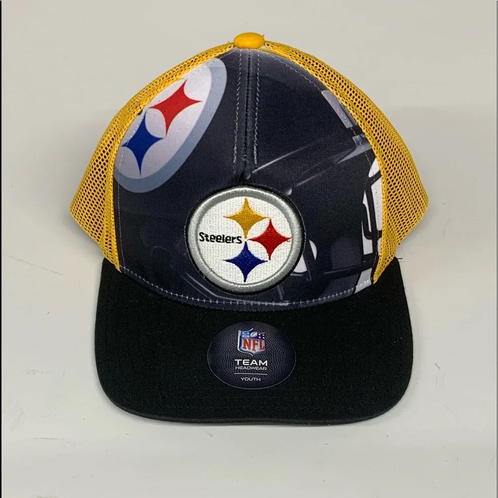 Pittsburgh Steelers NFL Equipment Yellow Embroidered Cloth Team Field Hat Youth